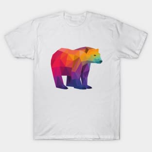 Rainbow Geometric Bear T-Shirt